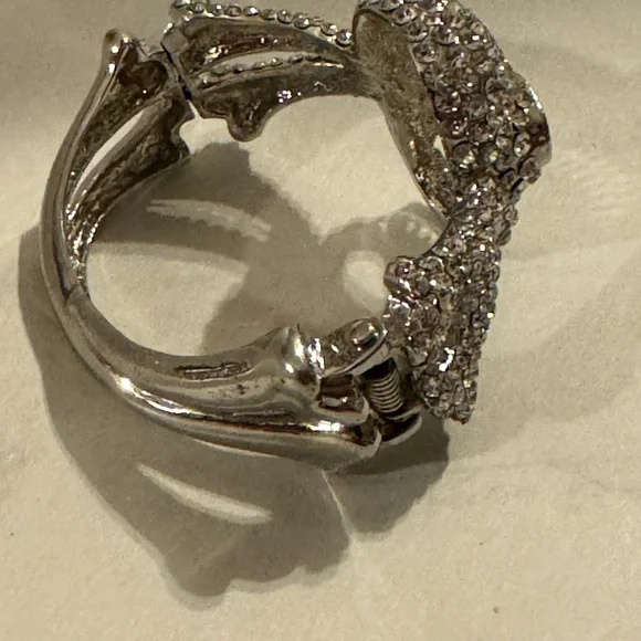 BRACELET SKULL RHINESTONES CLAMPER HALLOWEEN - Picture 4 of 11